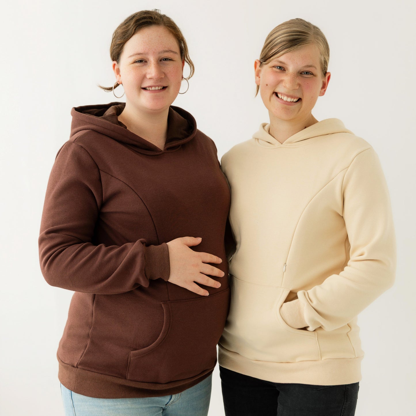 Beige Breastfeeding Hoodie