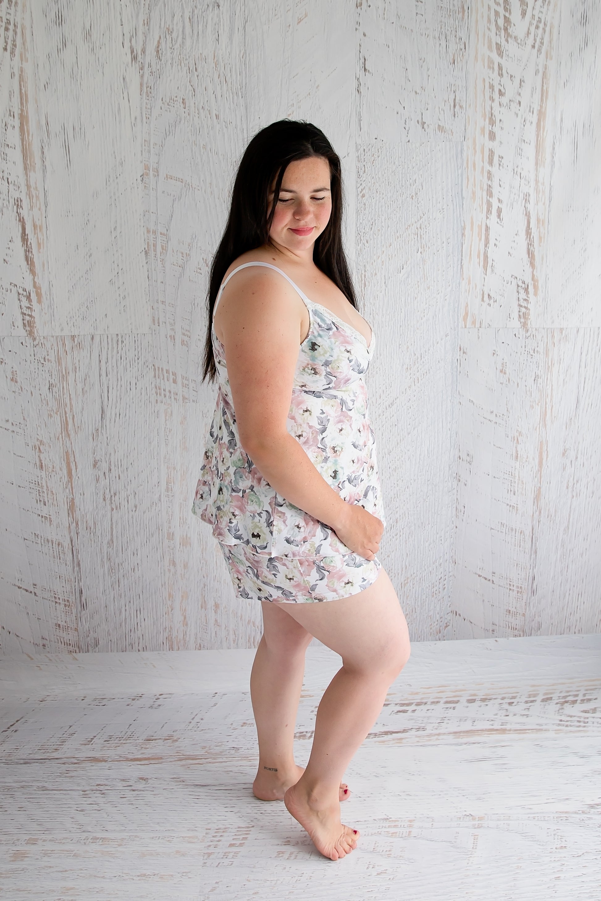 Esme PJ set with singlet & shorts for maternity, breastfeeding and beyond from Flourish Maternity NZ online shop