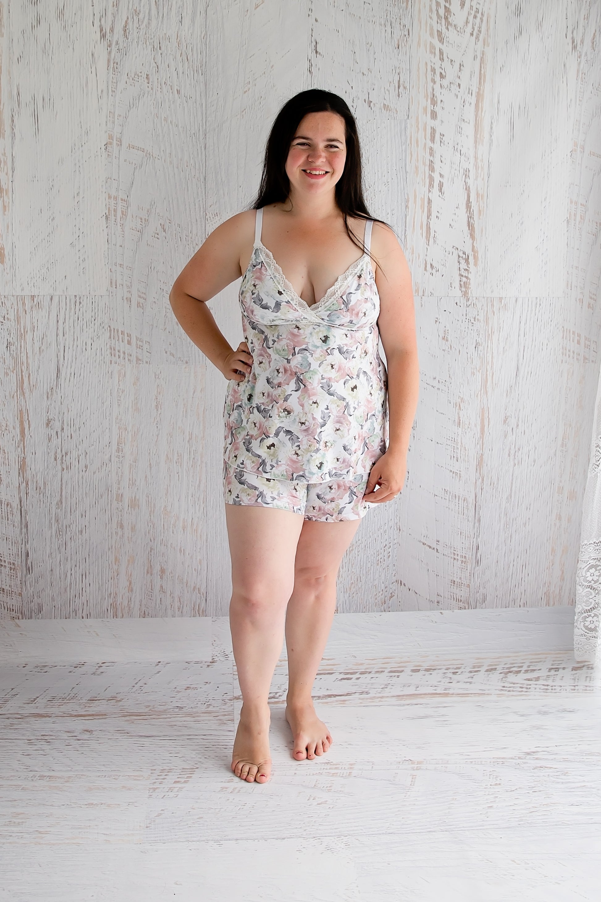 Flourish Maternity NZ online shop - Esme PJ set with singlet & shorts for maternity, breastfeeding and beyond.