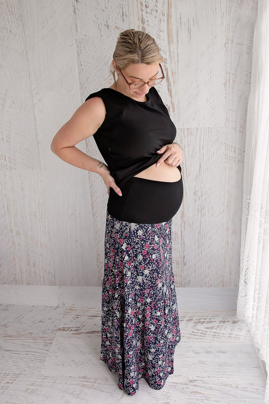 Maxi Maternity Skirt - Vintage Bloom-Flourish Maternity Breastfeeding Dresses NZ Maternity Dresses New Zealand