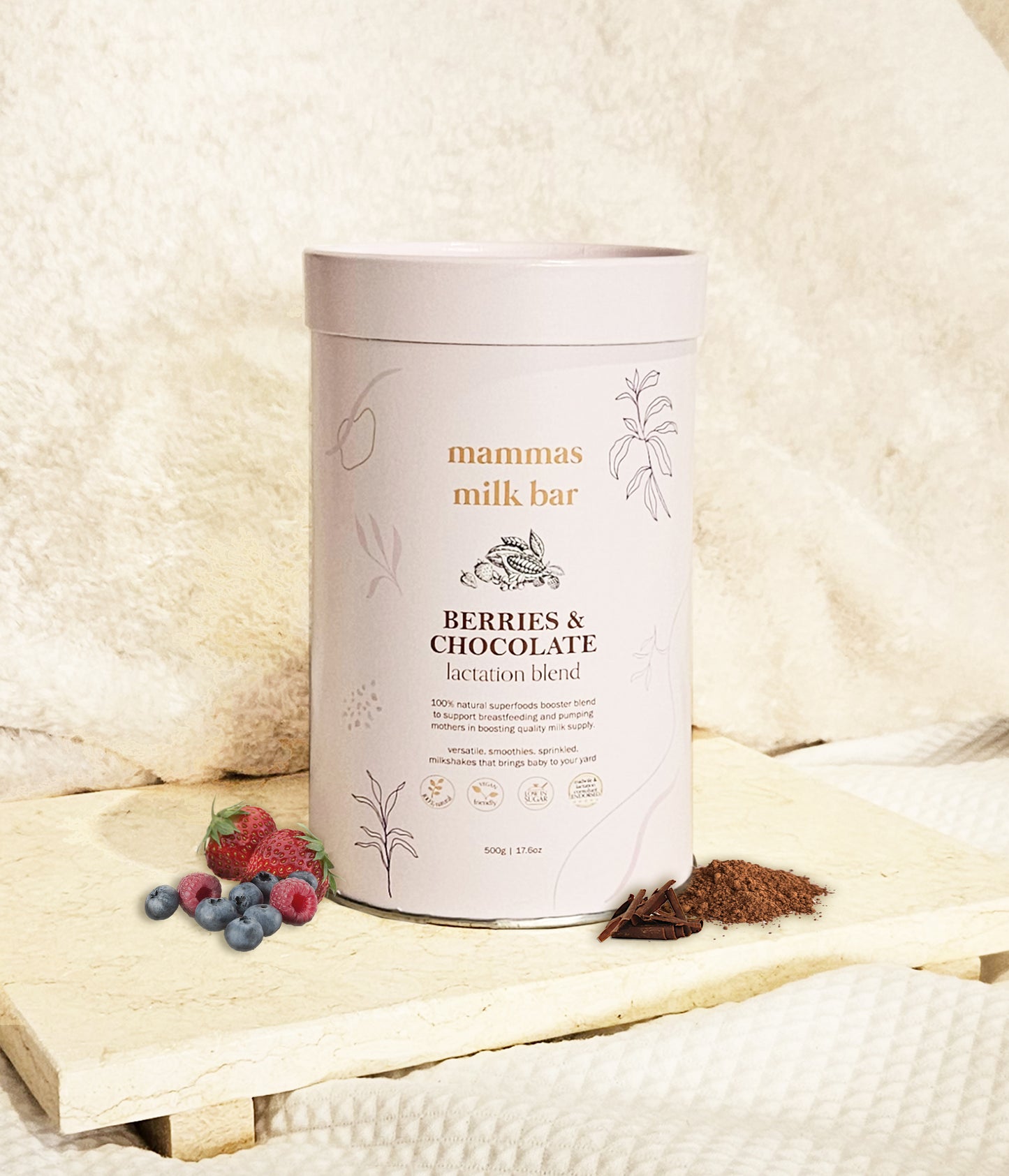 Flourish Maternity New Zealand - Berries and chocolate lactation blend