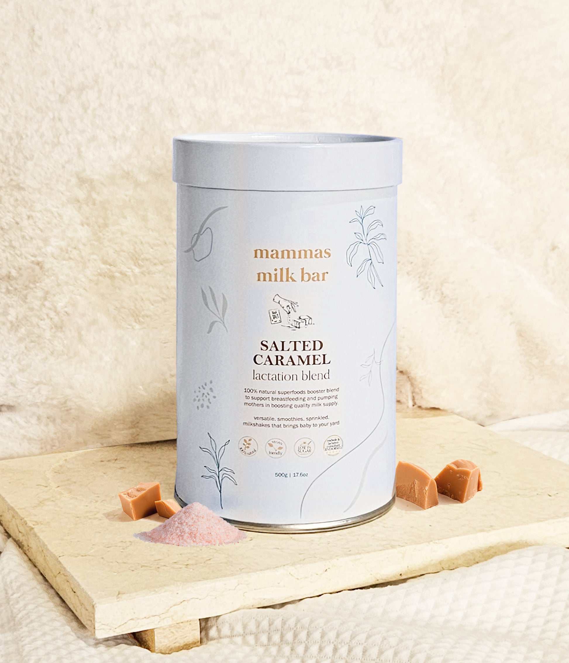 Salted caramel lactation blend mammas milk bar nz - Flourish Maternity online mum and baby shop