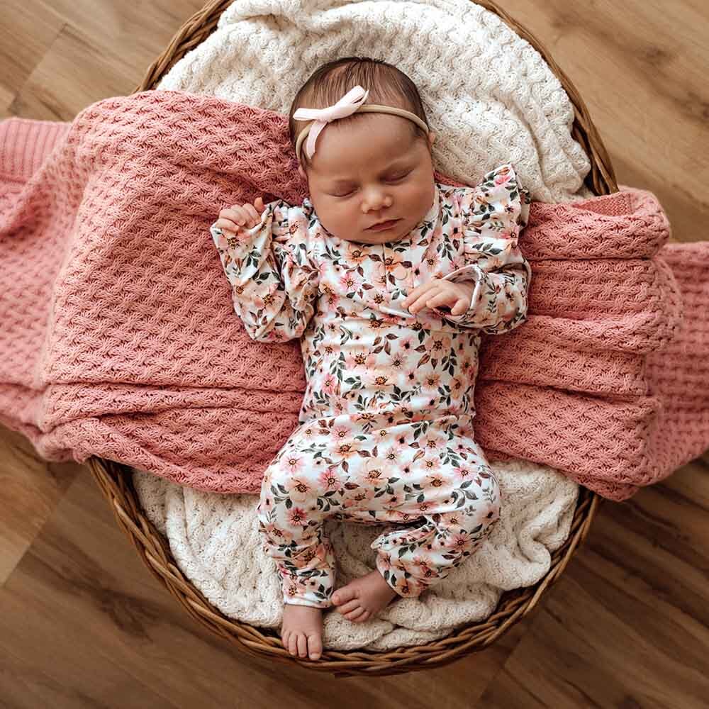 Flourish Maternity NZ - Spring Floral Organic Growsuit