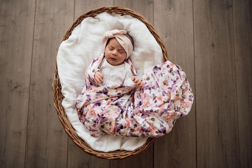 Blushing Beauty Organic Muslin Wrap-Snuggle Hunny Kids-Baby store NZ Flourish Maternity