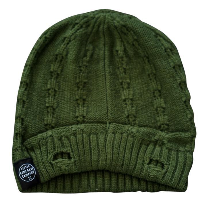 Everest Beanie Olive Green - Children's Little Renegade Beanies