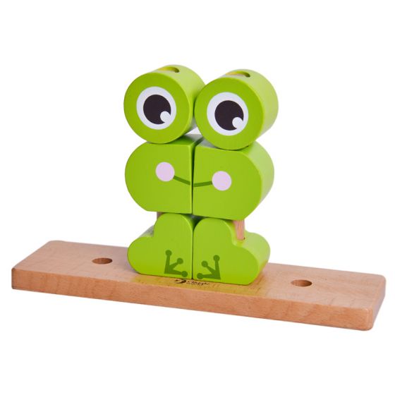 Frog wooden puzzle childrens toys Flourish Maternity Baby Store NZ