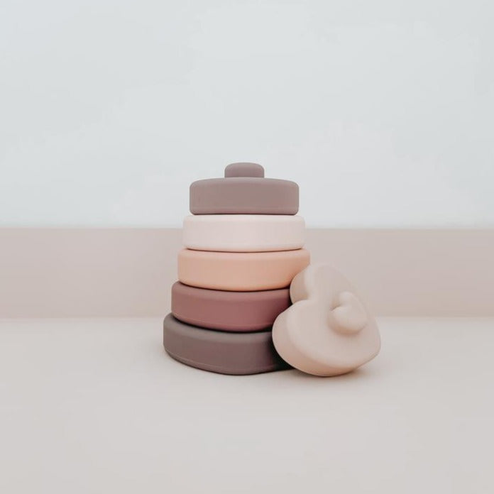 Heart Baby Toy Stacker BPA free and non toxic Flourish Maternity New Zealand