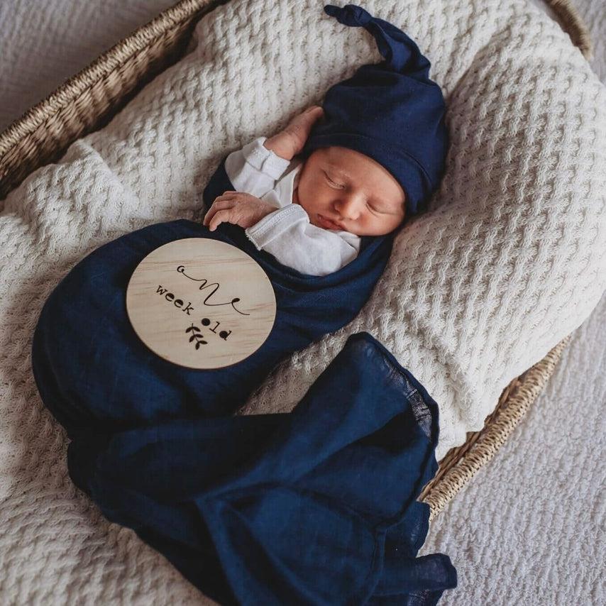 Navy store swaddle blanket