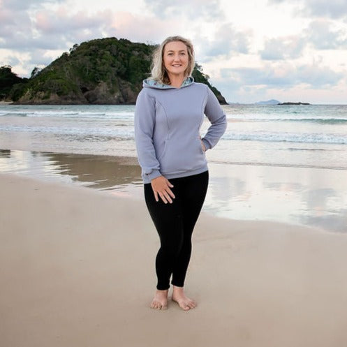 breastfeeding Hoodie NZ. Maternity Hoodie NZ. Flourish Maternity Breastfeeding clothing nz