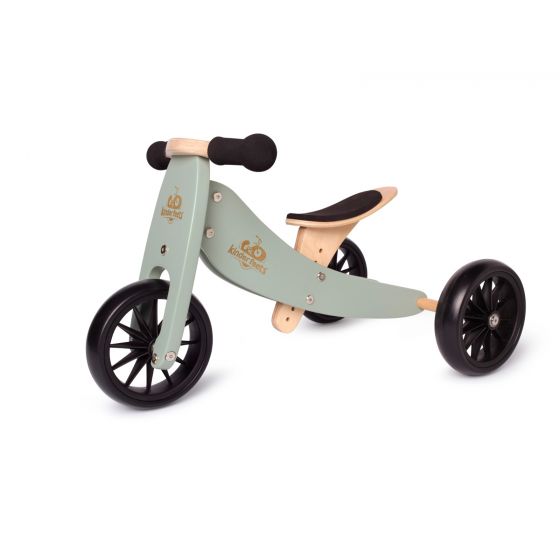 2 in 1 wooden trike and balance pushbike.