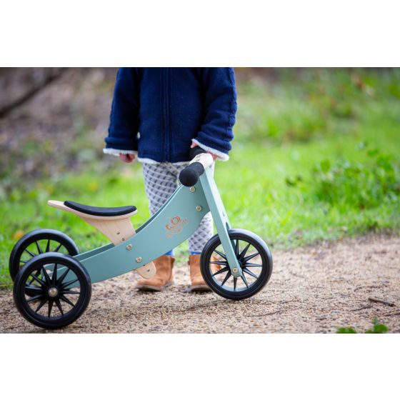 2 in 1 wooden trike and balance pushbike.