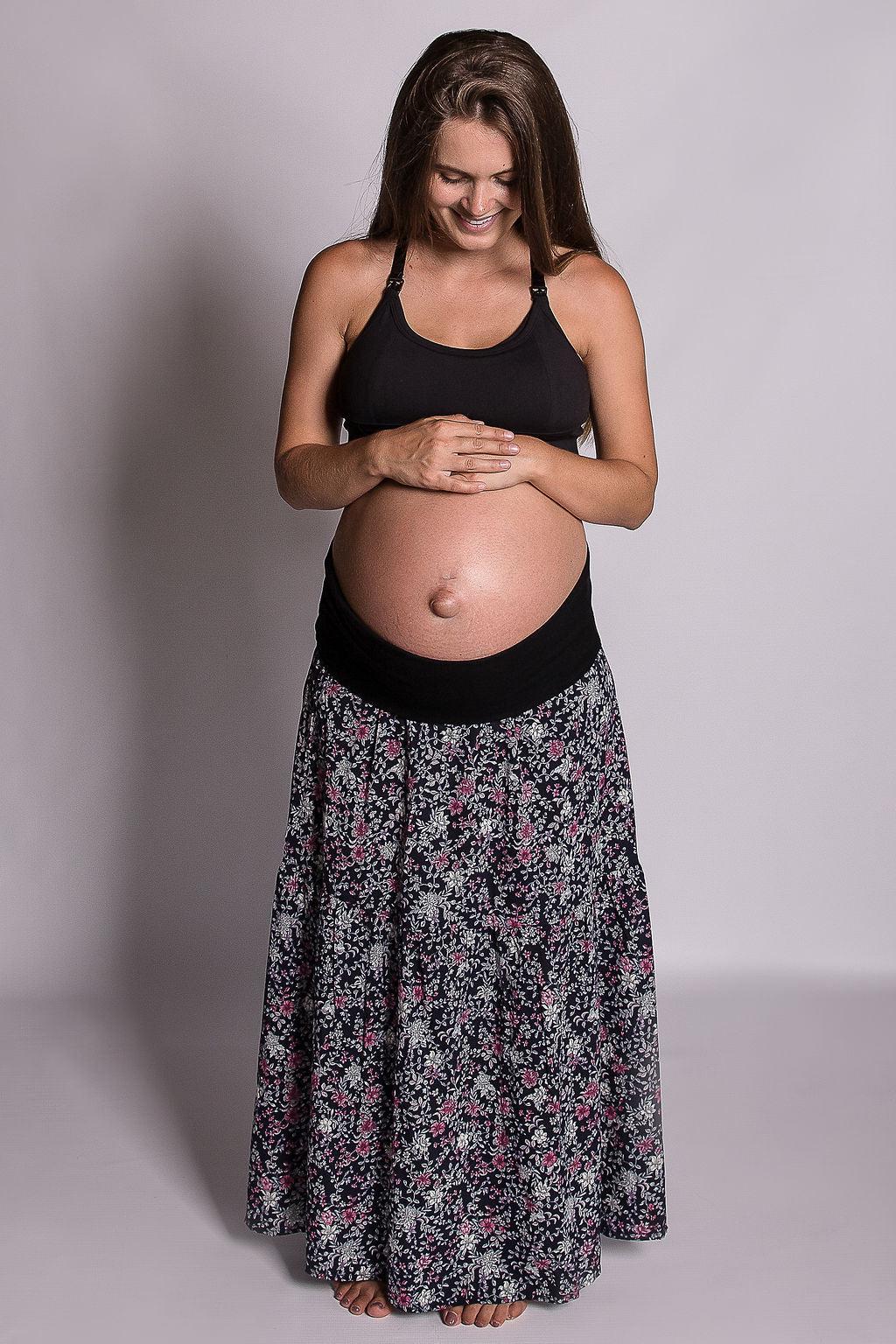 Maxi Maternity Skirt - Vintage Bloom-Flourish Maternity Breastfeeding Dresses NZ Maternity Dresses NZ