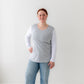 Grey/White Breastfeeding Top