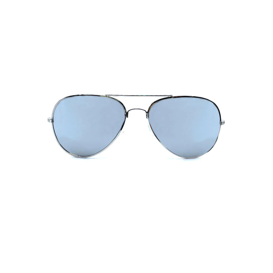 Archer Aviators Sunglasses - silver with mirror lens