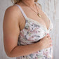  Flourish Maternity NZ online shop - Esme PJ set with singlet & shorts for maternity, breastfeeding and beyond. Lace detail of breastfeeding access.