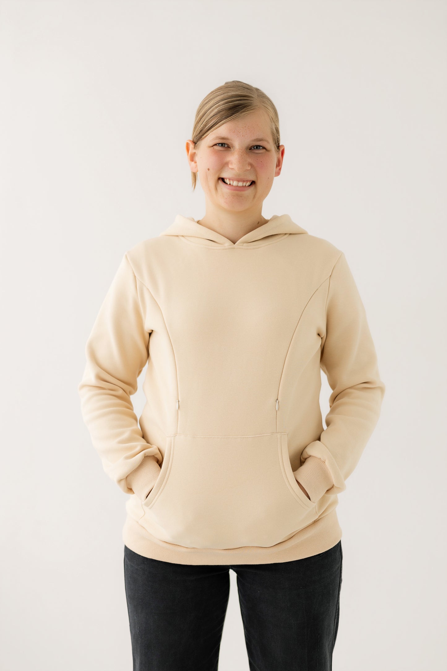 Beige Breastfeeding Hoodie