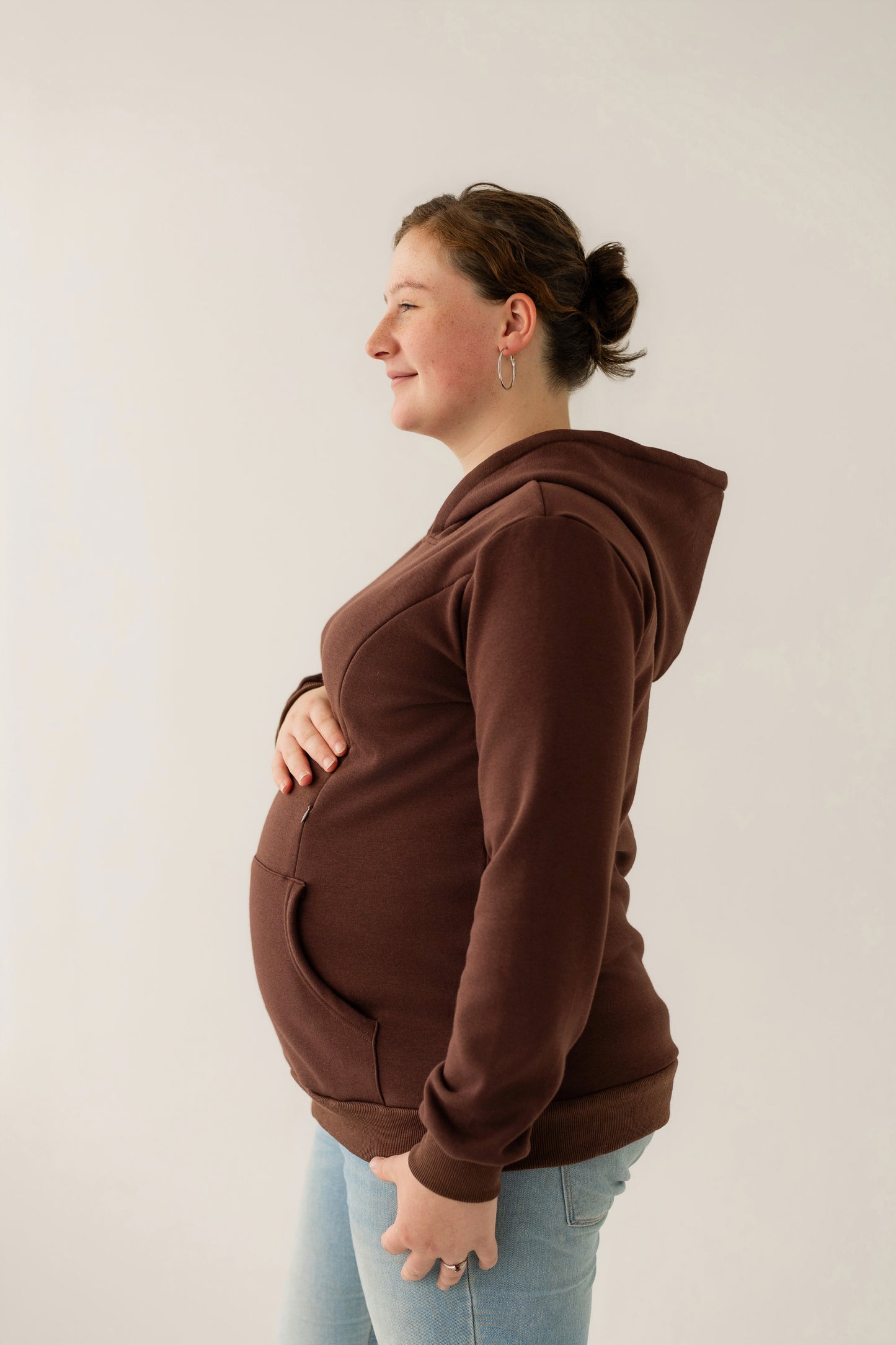 Chocolate Brown Breastfeeding Hoodie