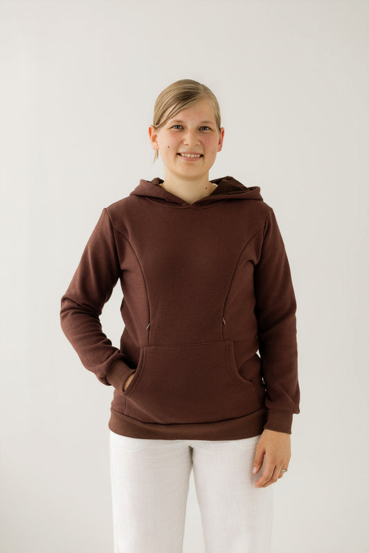 Chocolate Brown Breastfeeding Hoodie