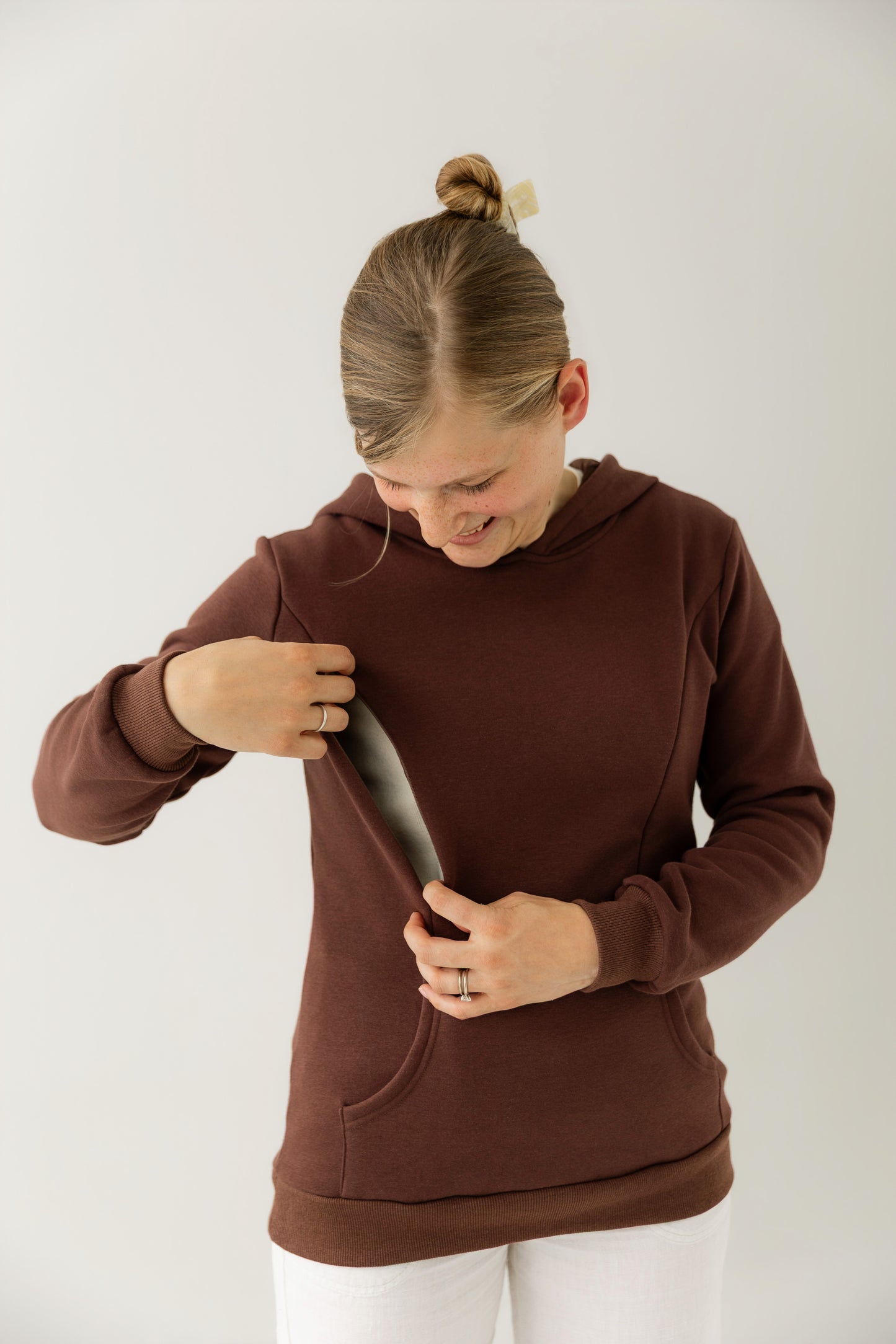 Chocolate Brown Breastfeeding Hoodie