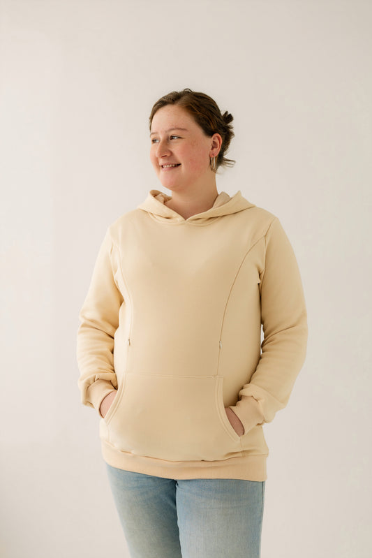 Beige Breastfeeding Hoodie