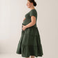Maternity and breastfeeding dress - Bella Forest Green Dress
