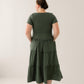 Maternity and breastfeeding dress - Bella Forest Green Dress