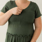 Maternity and breastfeeding dress - Bella Forest Green Dress