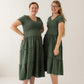 Maternity and breastfeeding dress - Bella Forest Green Dress