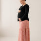 Maternity Maxi Skirt - Floral Pink