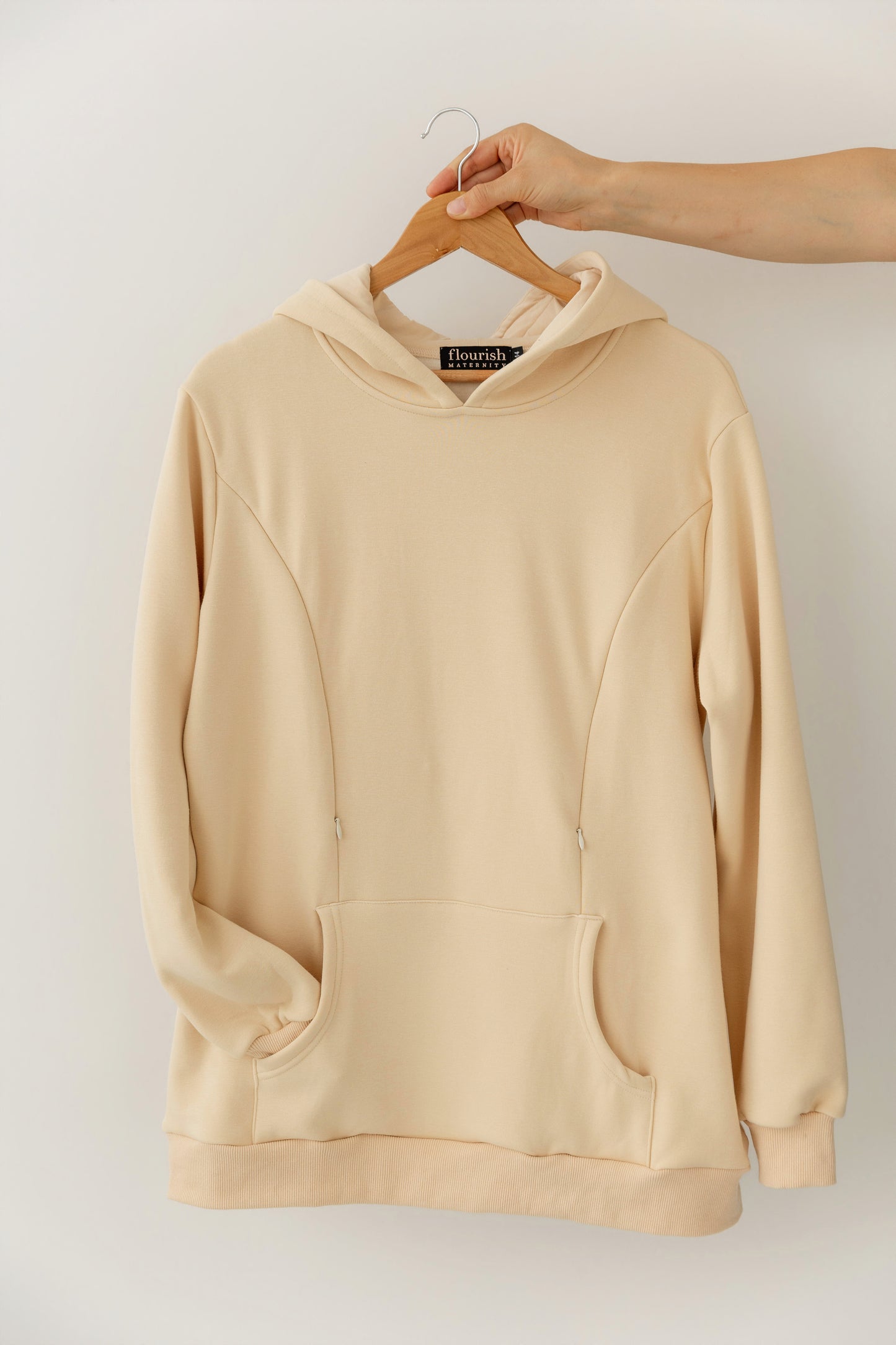 Beige Breastfeeding Hoodie