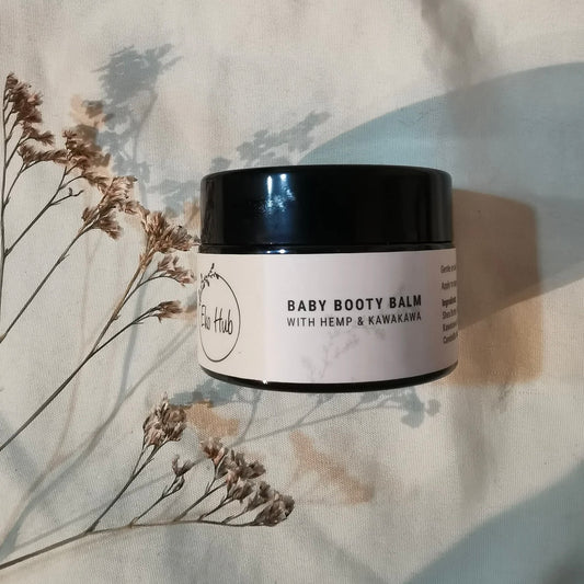 Flourish Maternity NZ. Eko Hub Baby Booty Balm with Hemp & Kawakawa. Mum and baby shop New Zealand & Australia