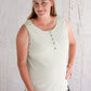 Flourish Maternity NZ - online mum and baby shop. Soft sage pregnancy & breastfeeding & beyond singlet top.