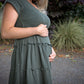 Bella Tiered Dress - Forest Green