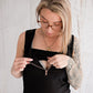 Rose Gold Zipper Dress - Black - Flourish Maternity Breastfeeding Dresses NZ Maternity Dresses New Zealand online mum and baby shop. Postpartum zipper close up.