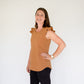 Caramel Ruffle Sleeve Tee