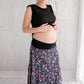 Maxi Maternity Skirt - Vintage Bloom-Flourish Maternity Breastfeeding Dresses NZ Maternity Dresses New Zealand. Top folded over.