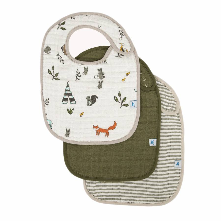 Muslin Classic Bib 3 Pack - Forest Friends V2 from Flourish Maternity NZ - online mum and baby shop
