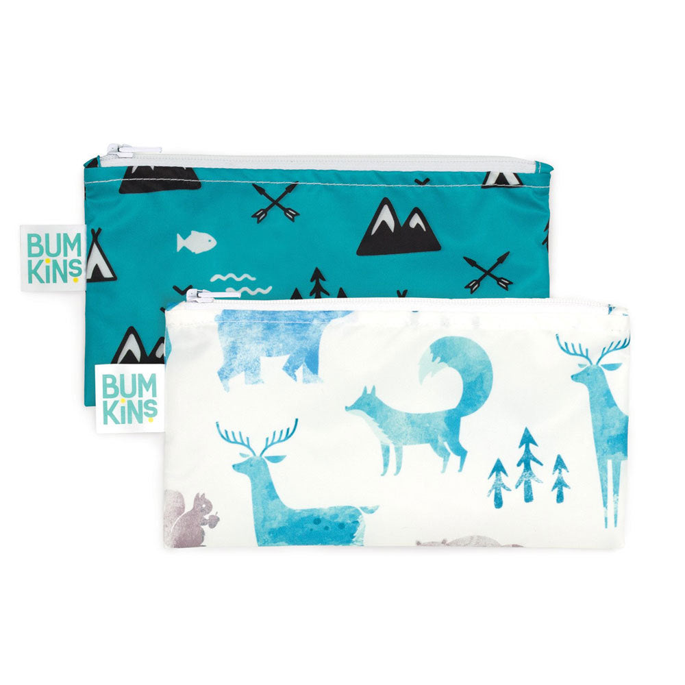 Small Reusable Snack Bags - Outdoors/Nature from Flourish Maternity. Online mum and baby shop NZ.