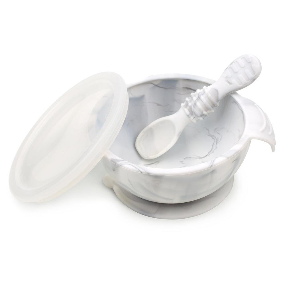 Babies first feeding set bowl with lid and spoon. New Zealand