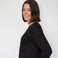 Black Long Sleeve Dome Top-Long Sleeve Breastfeeding Tops NZ Flourish Maternity