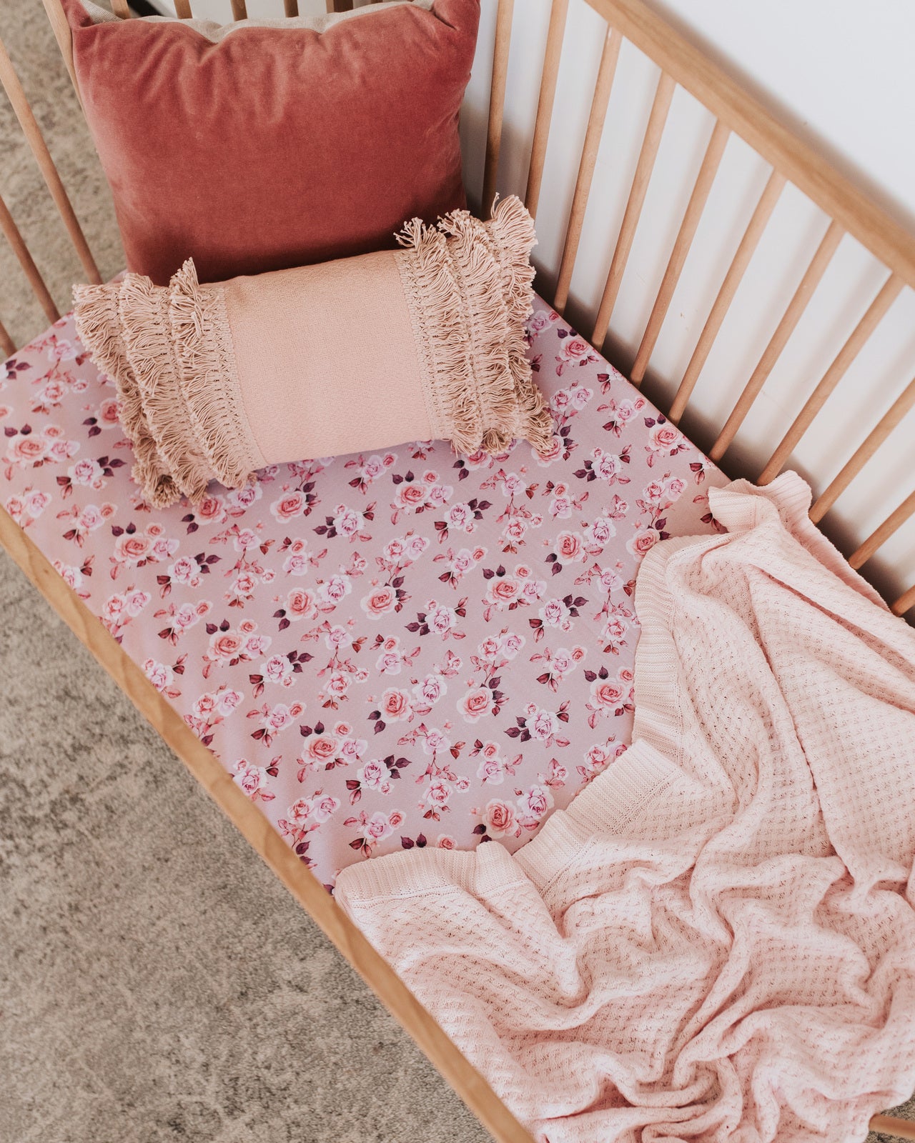 Blossom cot sheet nz. Flourish Maternity Breastfeeding clothing and NZ Baby store