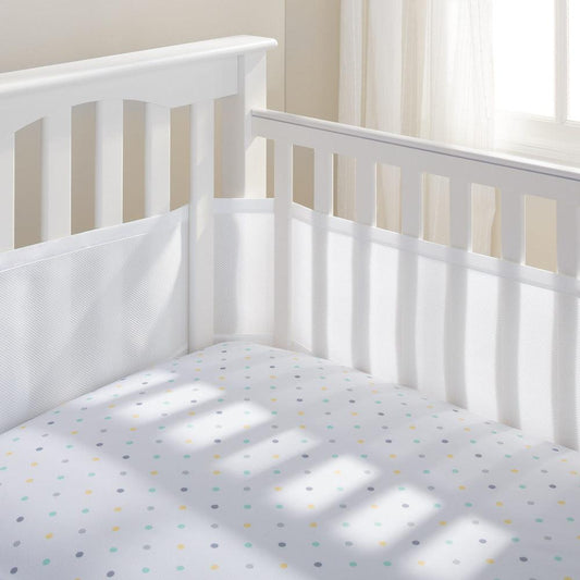 Breathable bumper pads for cot.  Keep babies legs and arms inside the cot. Flourish Maternity