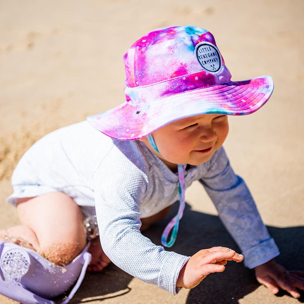 Cotton candy baby and childrens swim hat, little renegade company NZ