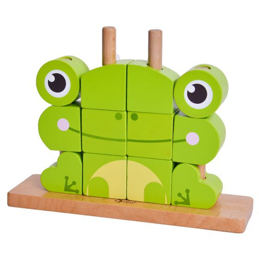Frog wooden puzzle childrens toys Flourish Maternity Baby Store NZ