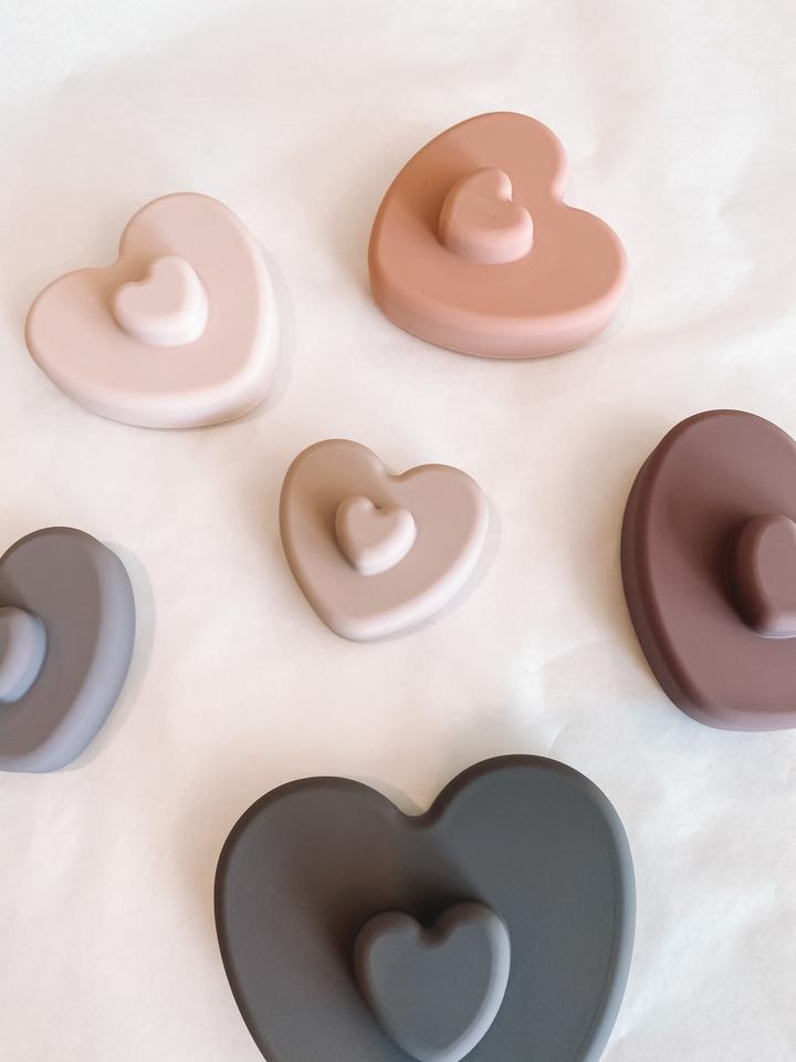 Heart Baby Toy Stacker BPA free and non toxic Flourish Maternity New Zealand