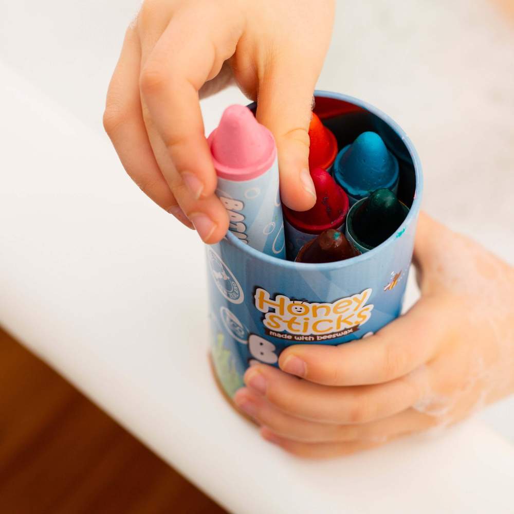 Honeysticks bath crayons, great for baby and toddler play. Flourish Maternity New Zealand