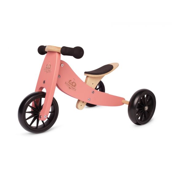 2 in 1 wooden trike and balance pushbike.