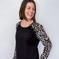 Leopard Print Long Sleeve Top-Long Sleeve Breastfeeding Tops NZ Flourish Maternity