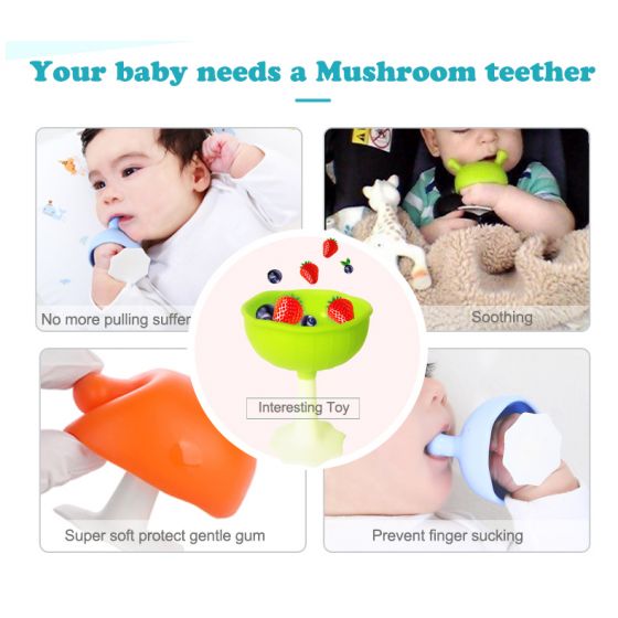 Baby teething toy Mushroom Teether Flourish Maternity NZ