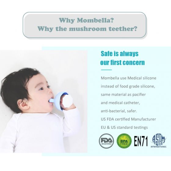Baby teething toy Mushroom Teether Flourish Maternity NZ